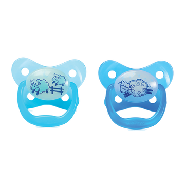 Dr Brown Prevent Πιπίλα Ορθοδοντική Σιλικόνης Νυκτός Πεταλούδα Μπλε 0-6 Μηνών 2τμχ